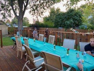 dinner party on the deck