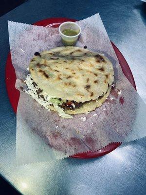 Gorditas made with corn flour your choice of meat and toppings