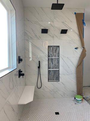 Shower area before the glass