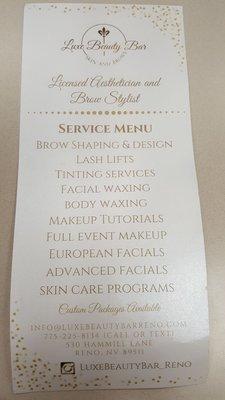 List of services