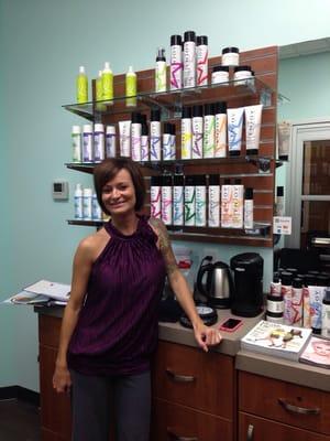 Heather Teachey, owner Hair Stylist specializes in Precision Hair Cutting and Corrective Coloring.