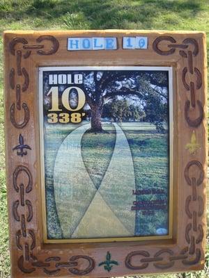 Hole 10 layout with instructions.