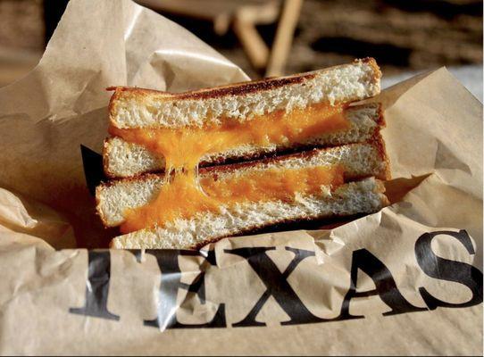 We're so GRILLED to have you here! 
Our Texas Toast grilled cheese is amazing - add in some bacon to make it extra special!