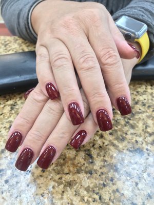 LCN fill with OPI Malaga Wine,,, perfect for start season.