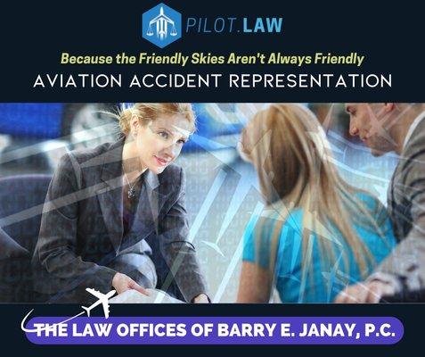 through our Pilot.Law services, we assist clients in personal injury and wrongful death litigation arising out of aviation accidents.