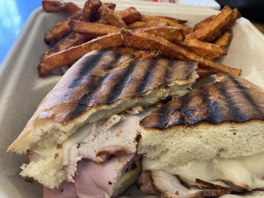 New menu "Panini Cuban Sandwich" ....the Cubano was good made with local pork, ham, mustard, swiss, and pickle on Italian bread...