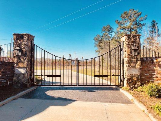 Custom iron gate with access control