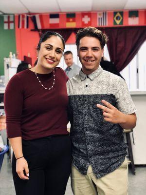 Spectrum news interviews Dominguez high student.