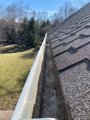 Gutter cleaning - the "after" pic