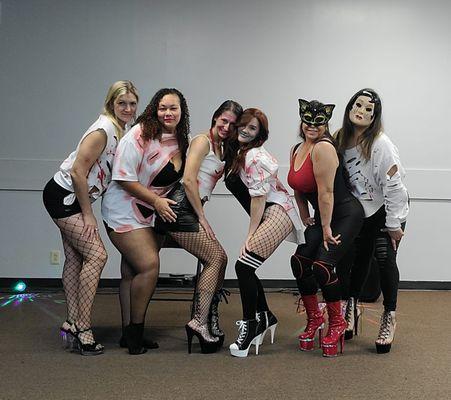 Halloween themed FEMpowerment Chair dancing class