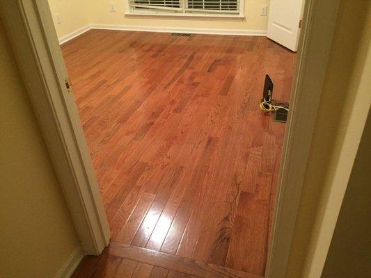 After installing new hardwood