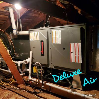 High EFFICIENCY Furnace Installed Horizontally in Attic.