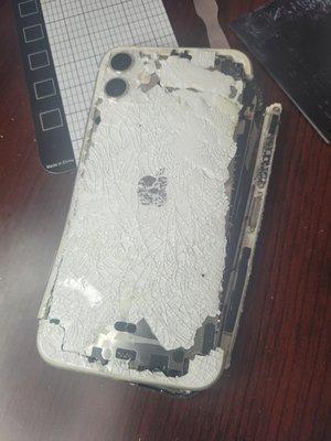 Phone ran over