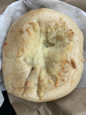 Asiago cheese bagel