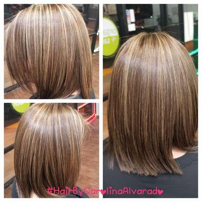 Colored cut and styled by Carolina Alvarado