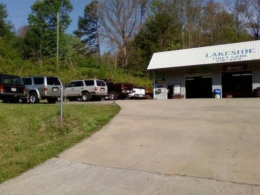 Lakeside Tire is located on Auraria road, off of hwy. 136 in Dawsonville, GA