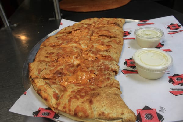 another customer favorite the buffalo chicken calzone