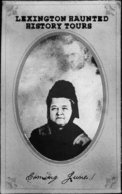 Now debunked, but believed to be Abraham Lincoln's spirit caught on film with Mary Todd Lincoln, a Lexington native.