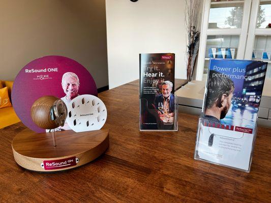 Hearing Aid Display and Brochures