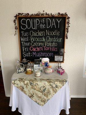 Come in to try our fresh, homemade Soups!