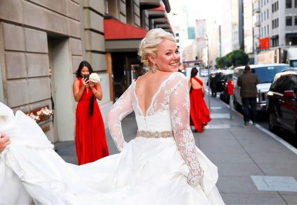 My blushing winter bride 2014, SF City Hall wedding