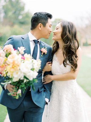 Loved my flowy, easy, voluminous wedding day hair!