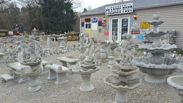 Gorgeous concrete garden decor at Buckeye Trading Post!