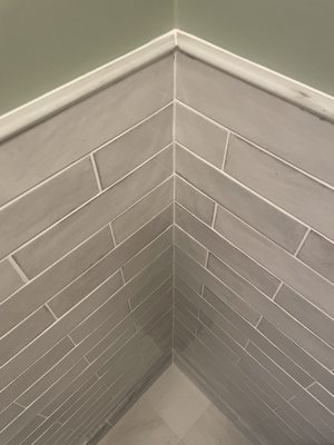 Exacting tile work in a tight space