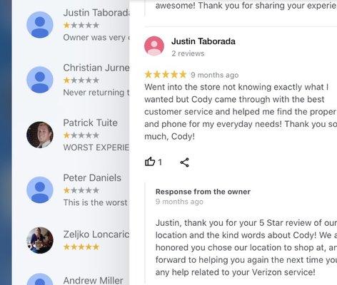 All there reviews are fake ! Justin is fake account and from this name they give them self 5star review ,