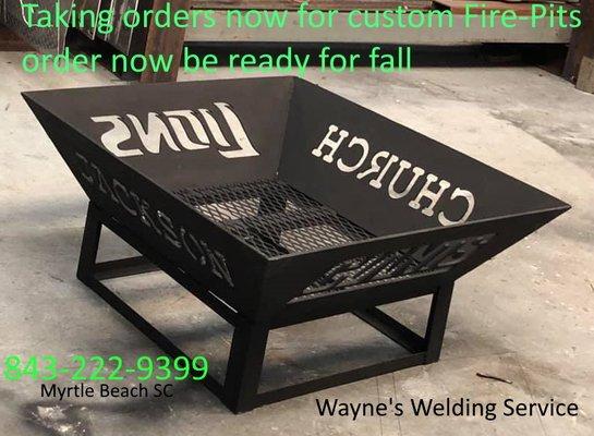 Order a custom Metal Fire Pit.