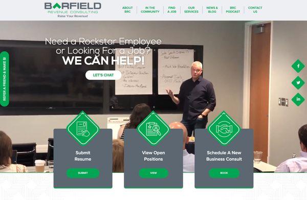 Barfield Revenue Consulting website