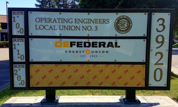 OE Federal Credit Union is located right next to OE Local 3.