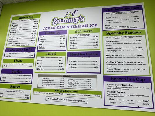 Sammy’s Ice Cream and Italian Ice