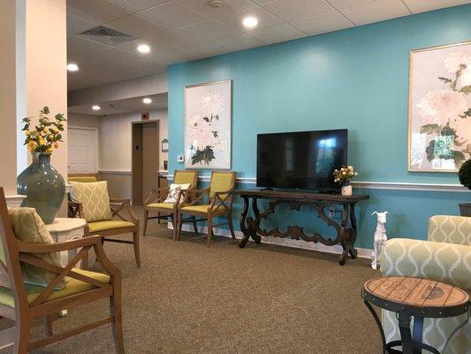 Gathering lounge in the new addition at Greenbrier location