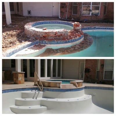 Gotta just love the craftsmanship from the original pool builder-then we got a hold of it! Bam!