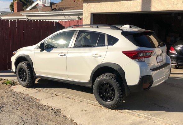 Crosstrek with 2" lift kit