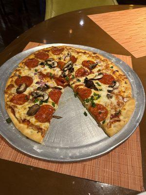 Veggie Pizza with Pepperoni