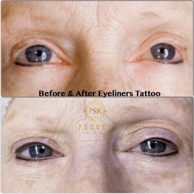 Permanent Tattoo Eyeliner! 
Pictures took immediately after procedure