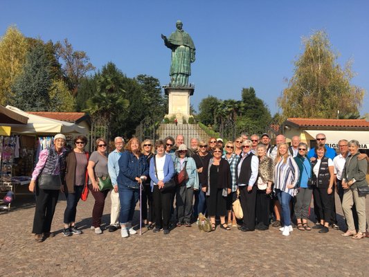 Northern Italy tour group at one of our stops