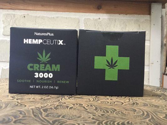 Our line of hempcuetix hemp cream. Perfect for reliving joint and muscle pain