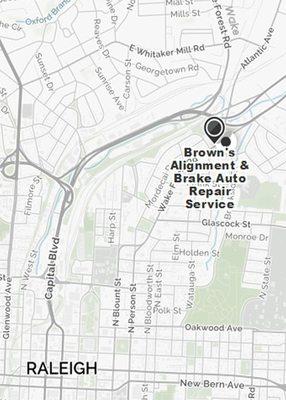 Map Directions to Brown's Alignment