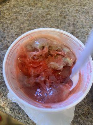 The ice cream that came with so looks as if it was blood clot in it