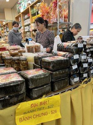 Banh Tet and Banh Chung traditional rice cakes for Tet, Vietnamese Lunar New Year from Eurasia Delight