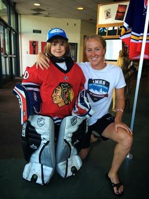 Logan & Coach Sady after a great week at camp in McCall, ID