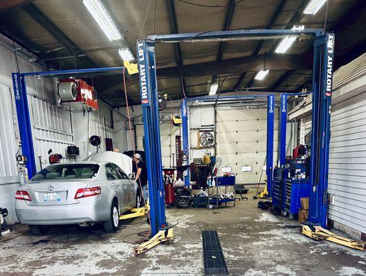 Anchor Auto is equipped with 6 car lifts!