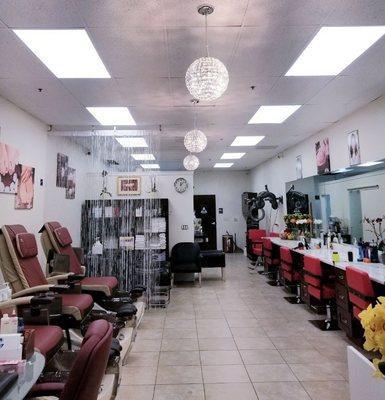 Inside view of the salon