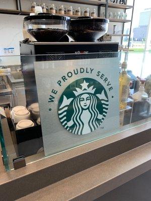 We Proudly Brew Starbucks