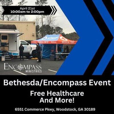 Free Healthcare and Food every 3rd Friday of the month.