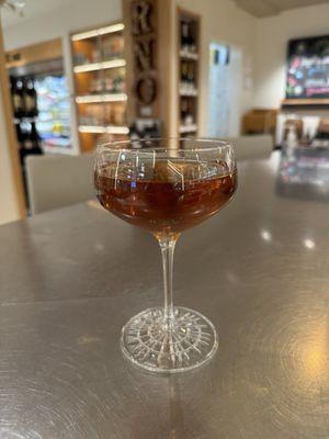 My cocktail - it had whiskey and maple syrup