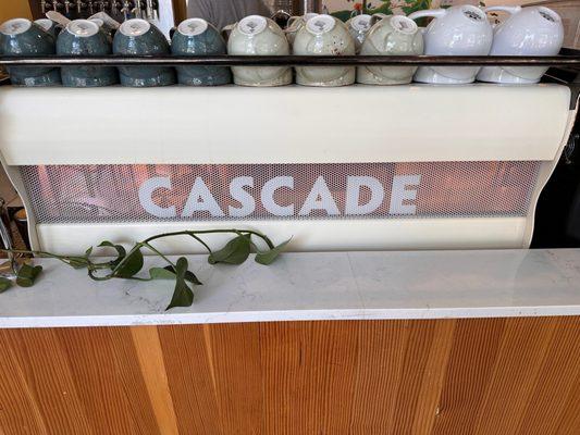 Cascade coffee machine